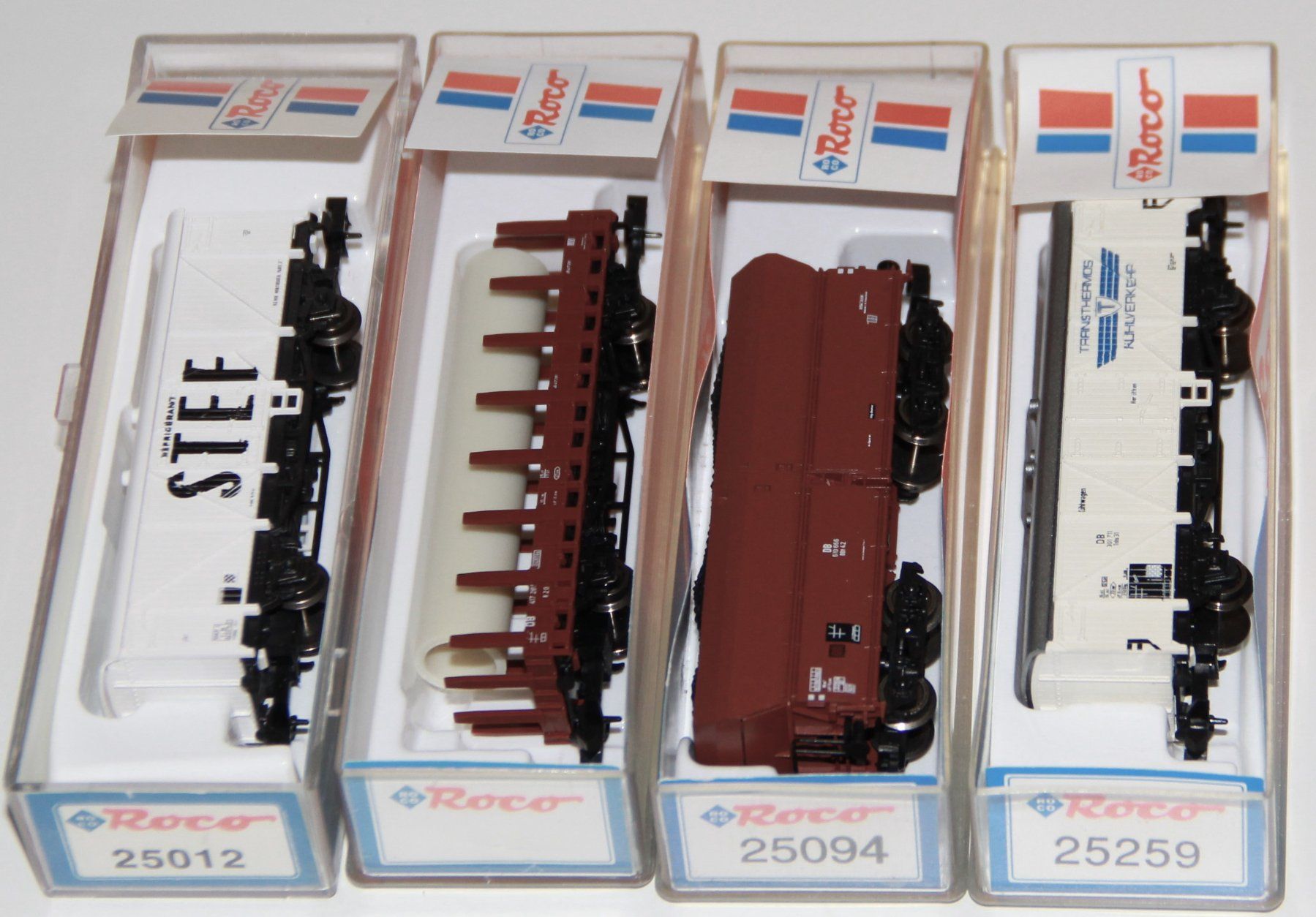 Roco Modelleisenbahnen: Roco Spur N - Set mit 4 Güterwagen - aus Sammlung – Gebraucht aus Giebenach von eurosportler 1