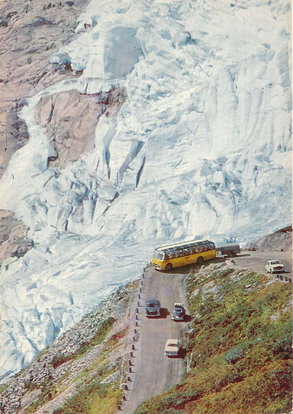 Cartoline postali: Rhonegletscher - Postauto + 1964 – Usato da Emmenbrücke venduto da teestube