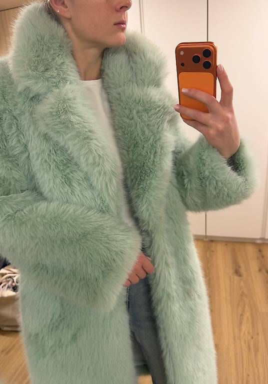 Cappotti: FAUX FUR COAT - MINT COL S/M – Nuovo e nell'imballaggio originale da Altendorf venduto da olg_rfk6 2