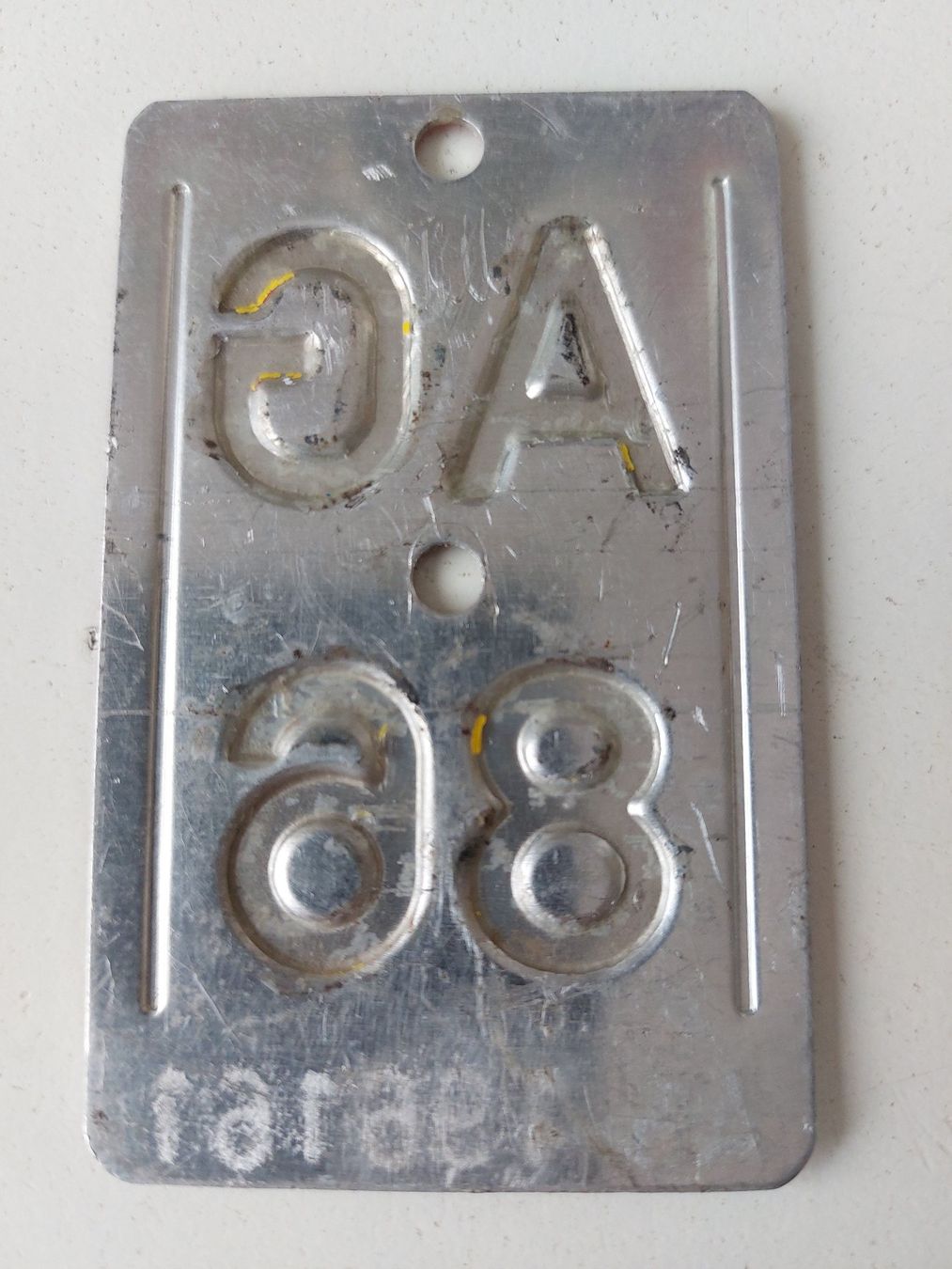 Sachs Insegne: Velonummer AG 86 plaque Velo – Usato da Schenkon venduto da Uhu007 1