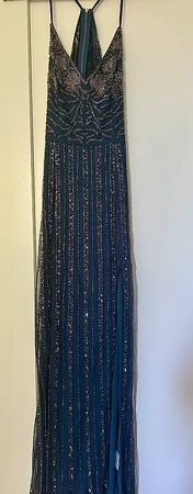 Lace & Bead Kleid blau Grösse S
