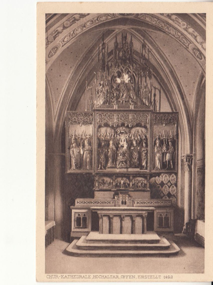 Cartoline postali: Chur Hochaltar ca. 1925 – Usato da Bürglen TG venduto da StampGraf