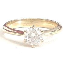 0.50ct. E/SI Solitärring Diamantring, 750 Gelbgold, 4.250,-