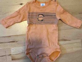 Baby Body orange Langarm Grösse 62