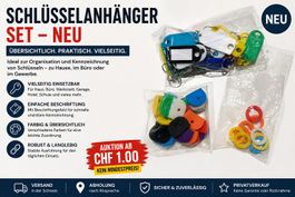 Schlüsselanhänger mit Schlüsselmarken Set, neu