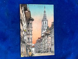 Alte Postkarte Bern, Kesslergassse und Münster ca. 1910