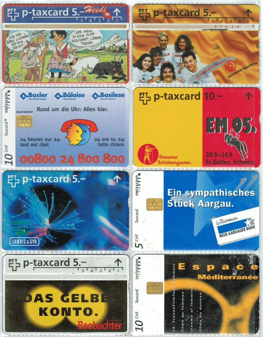 Telefon- & Taxkarten: 8 Taxcards – Gebraucht aus Zürich von Tolima194