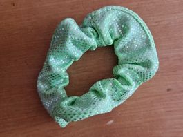 Scrunchie grün glitzer - Haargummi