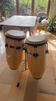 Gon Bops Fiesta Congas Paar mit Ständer, Naturholz