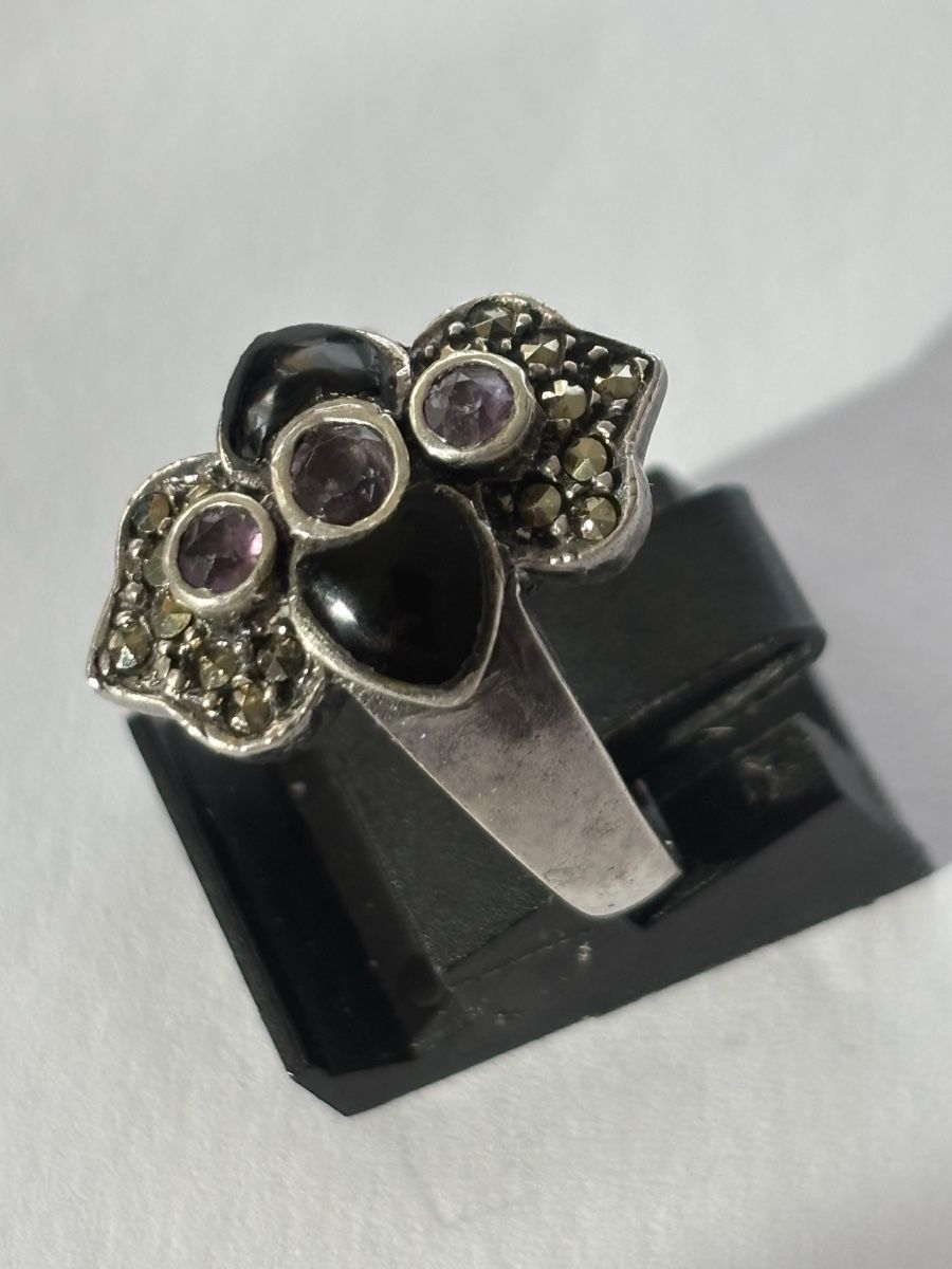 Bagues: Ring Silber 925 mit Markasiten – D'occasion à Langnau am Albis par flusspflege 1