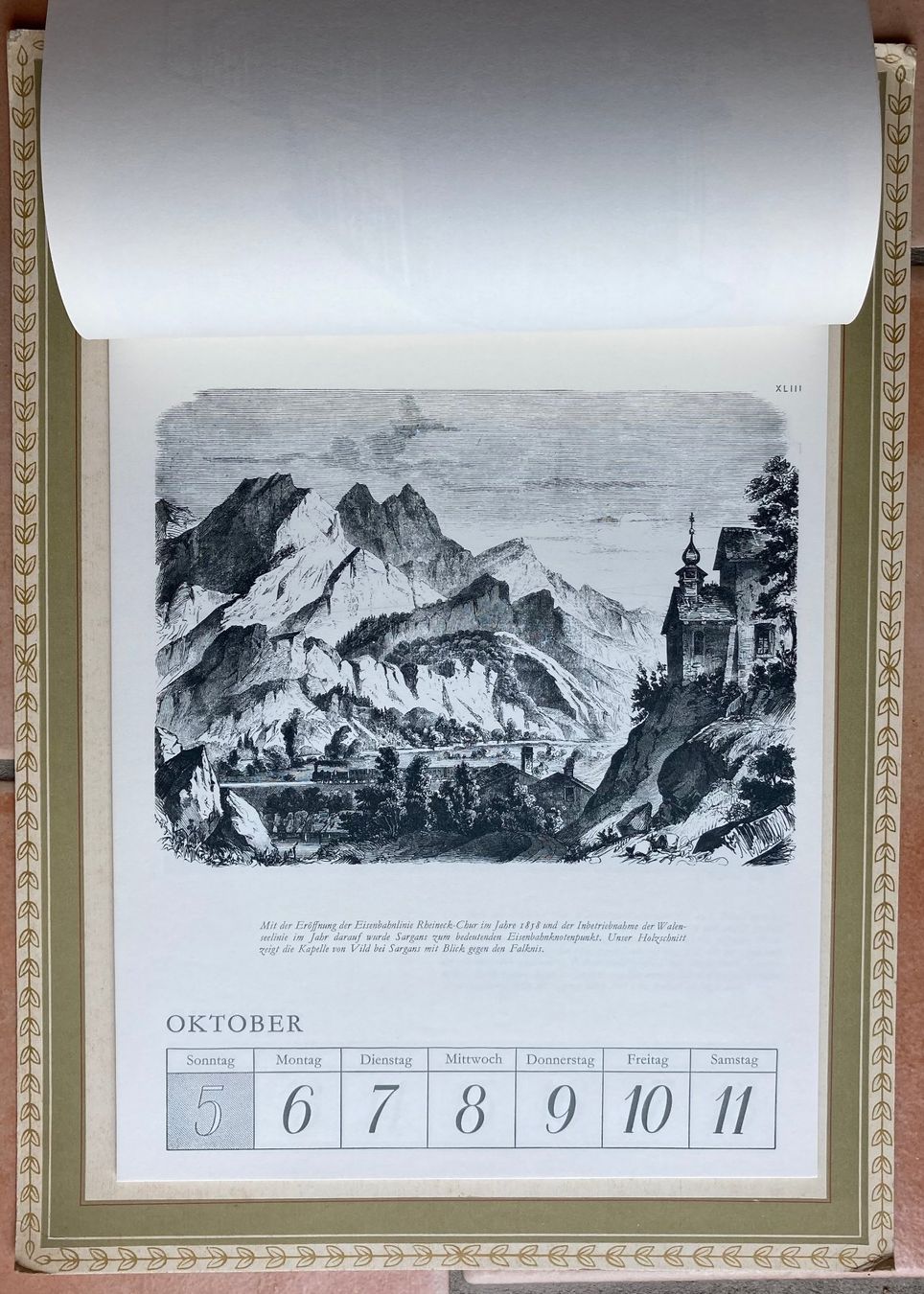 Calendari: Calendrier 100 Jahre Schweizer Eisenbahnen 1947 – Usato da Versoix venduto da Decapod 5