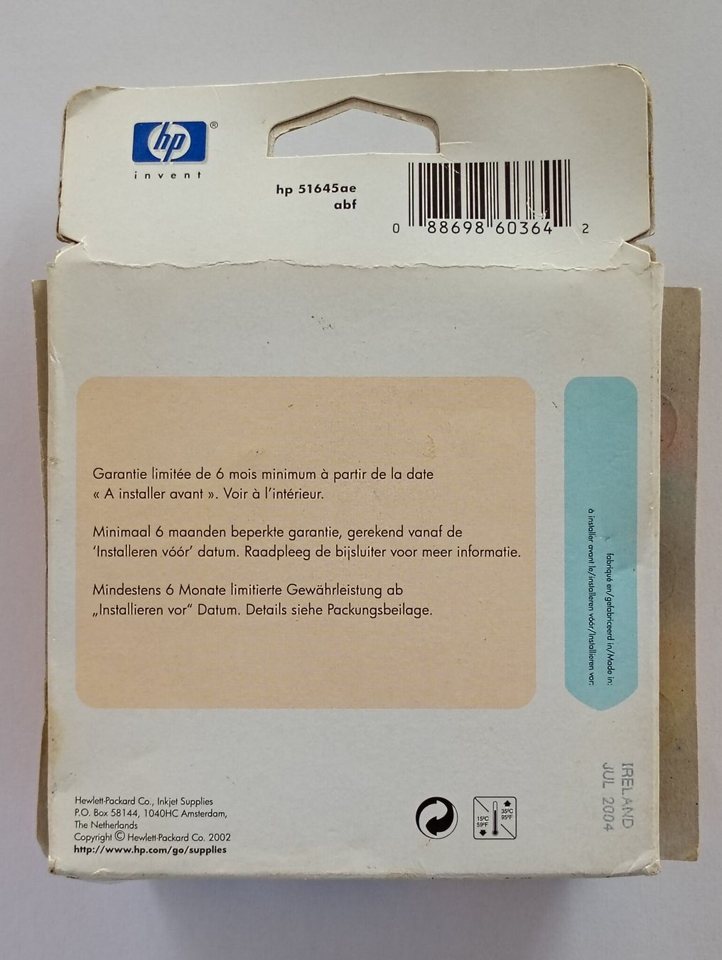 Hewlett Packard Cartouches & Toner: HP Invent 45 Druckerpatrone – Neuf (Voir description) à Möriken AG par Vellas 2