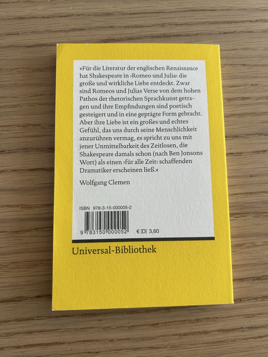 Libri: Romeo und Julia - William Shakespeare – Nuovo e nell'imballaggio originale da Winterthur venduto da mon_hk2h 1