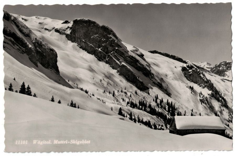 Cartoline postali: Wägital, Muttri-Skigebiet, Hang – Usato da Frauenfeld venduto da POML