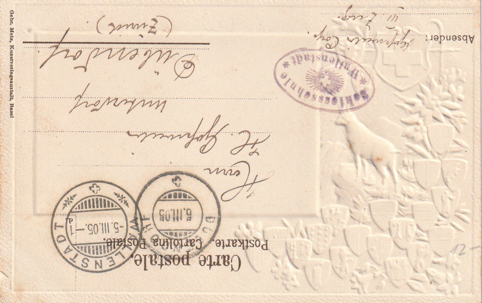 Cartes postales: Walenstadt Prägekarte – D'occasion à Rorschacherberg par fratovi2 1