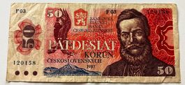 Tschechoslowakei 50 Korun 1987