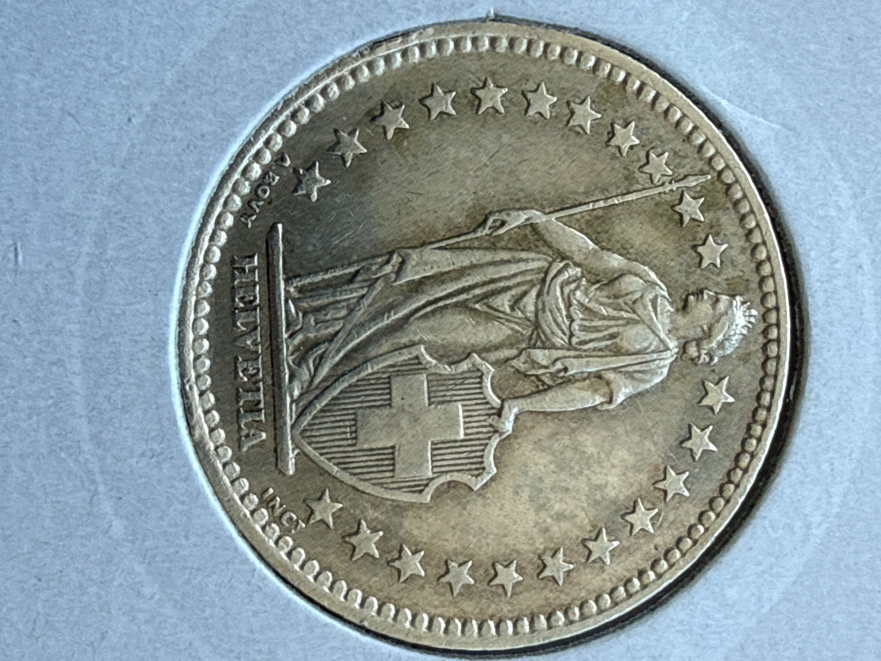 Tutti le monete: Swiss 2 francs 1958 Silver Coin – Usato da Pully venduto da ta571 2