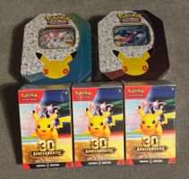 Lot 30ème anniversaire Pokémon Tins & Bundles FR