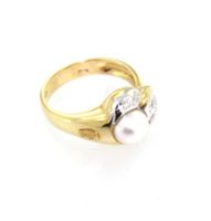 Ring in Gold 18K mit diamanten