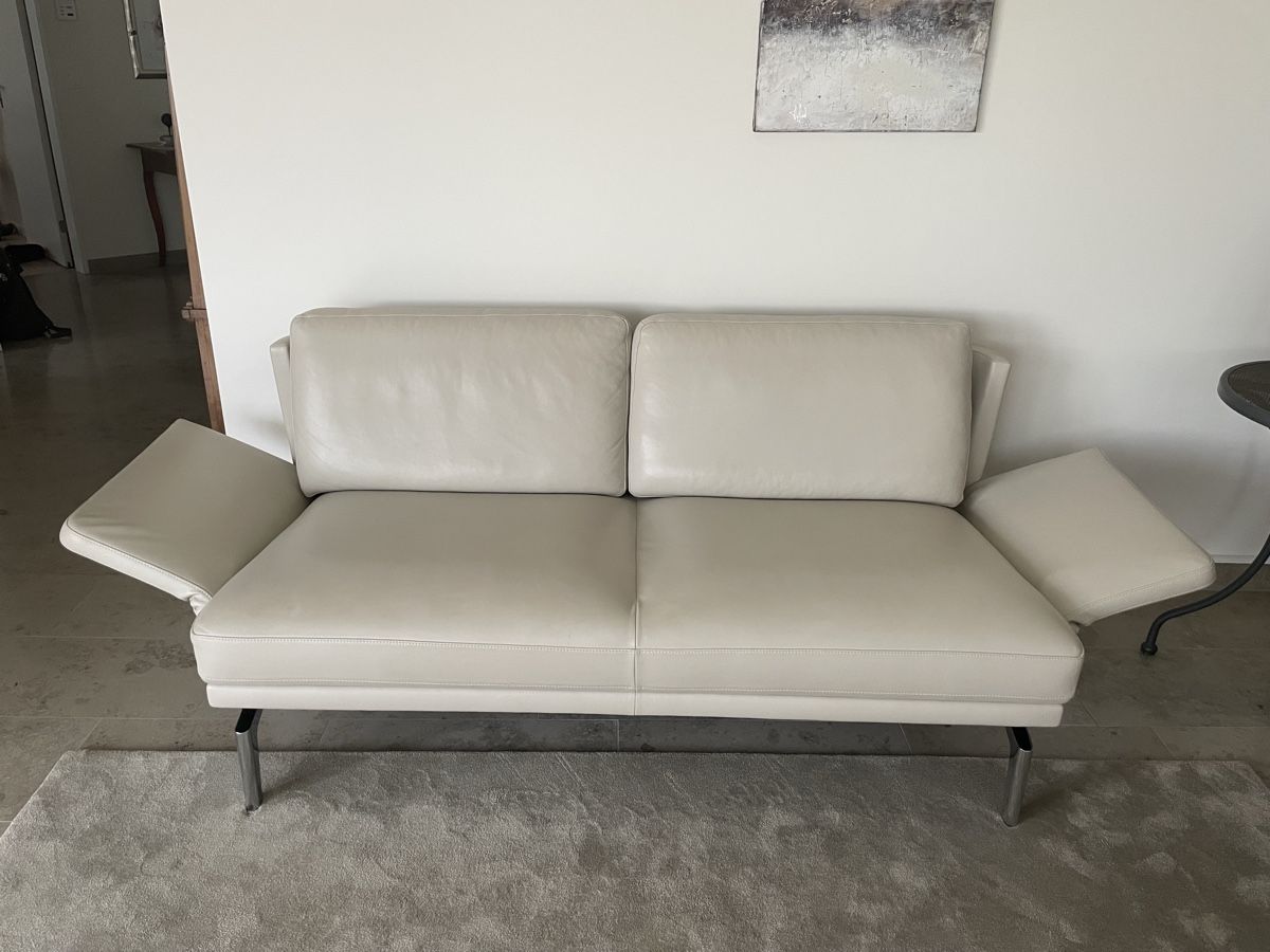 Sofas: Intertime Sofa Leder creme 2-Sitzer Sofa – Gebraucht aus Cham von elvirabe 1