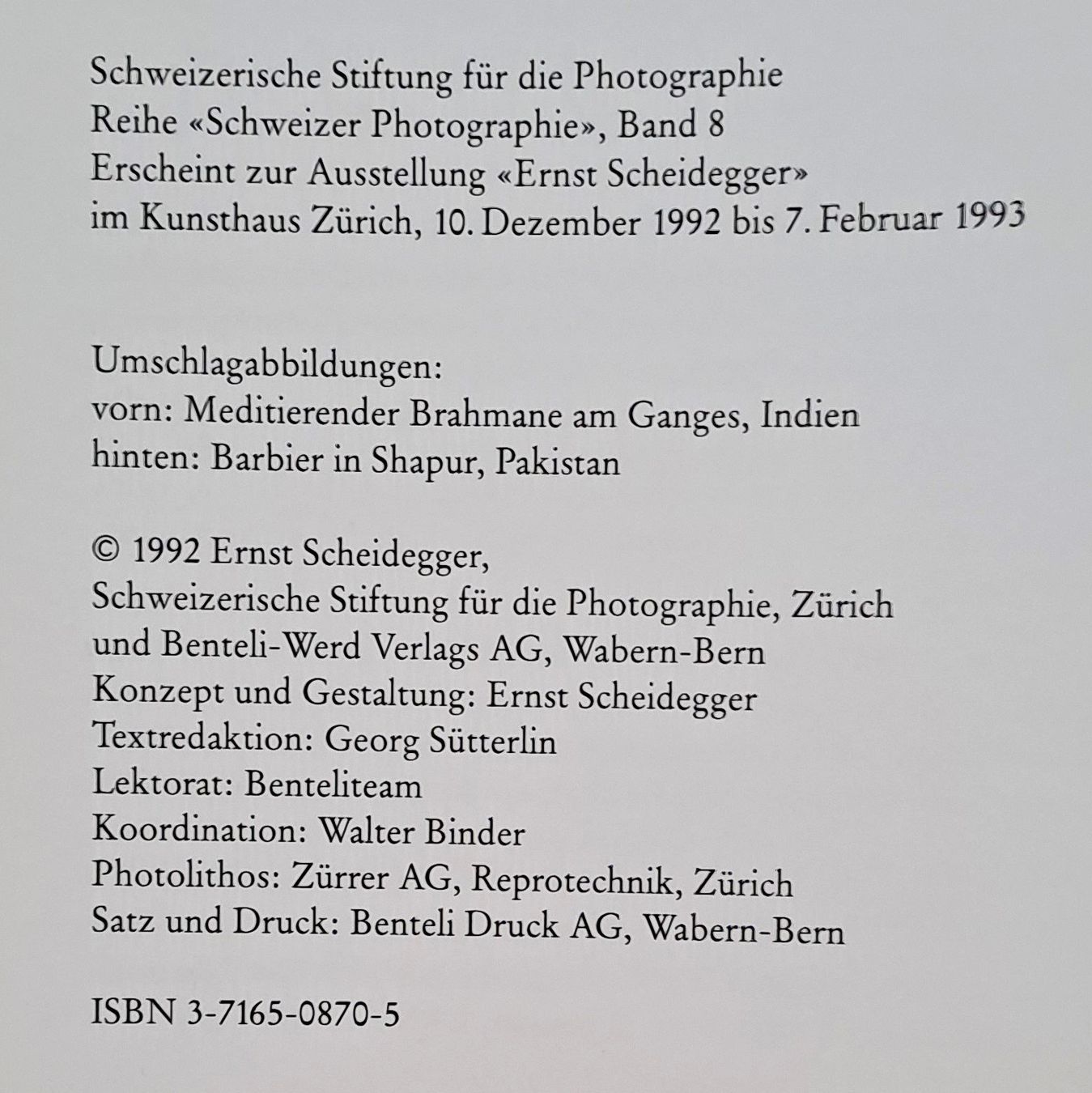 Libri: Ernst Scheidegger - Photograph-Cineast-Verleger....EA 1992 – Usato da Zürich venduto da archiphil 9