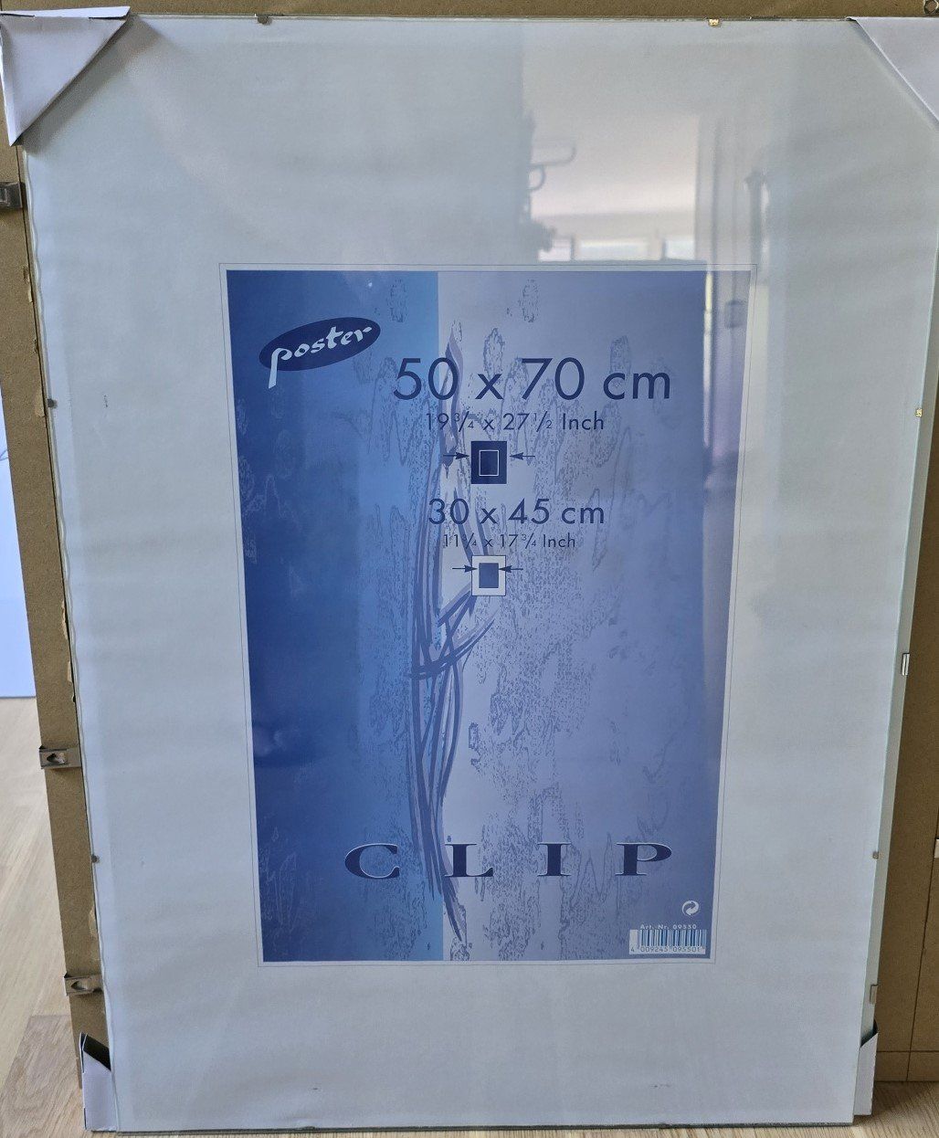 Cornici: Cliprahmen Transparent Rahmenlos 50 x 70 cm – Usato da Bergdietikon venduto da ewa1005
