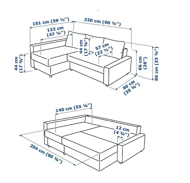 Ikea Sofas: Canapé-lit d'angle, Ikea FRIHETEN – D'occasion à Neuchâtel par quentin_g 3