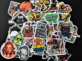 FUN AUFKLEBER / STICKERS GAMER 50 STK.