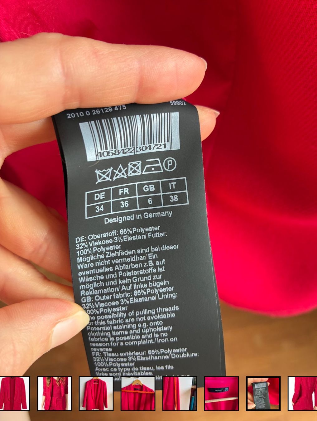 Hallhuber Giacche: HALLHUBER BLAZER Fuchsia, GR. 34 – Usato da Honau venduto da olya_i 6