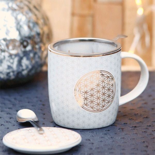 Tazze: Teetassen-Set - Blume des Lebens – Nuovo e nell'imballaggio originale da Mauren venduto da Yeelen 1