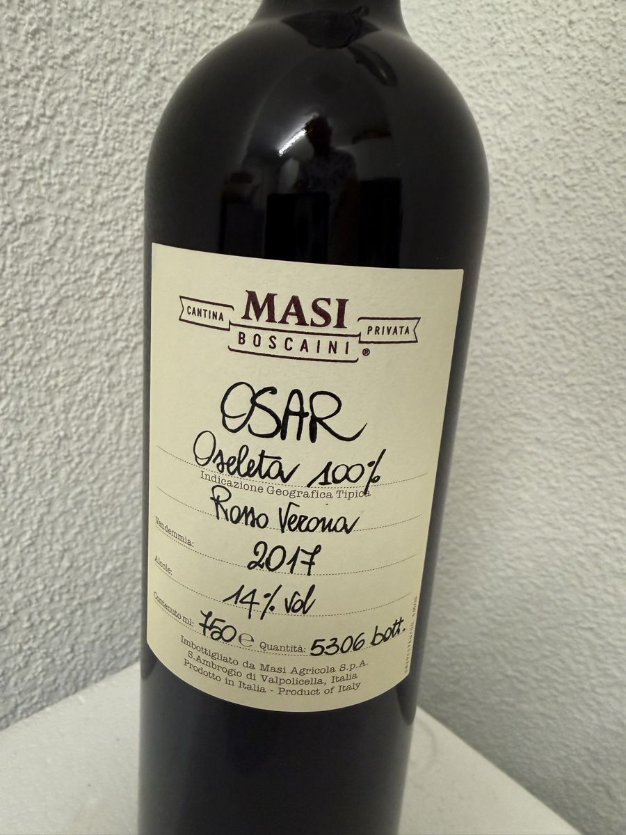 Vino: Masi Osar Rosso Verona 2017, limitierte Edition 2017 – Nuovo (secondo la descrizione) da Goldach venduto da Messerguru 1