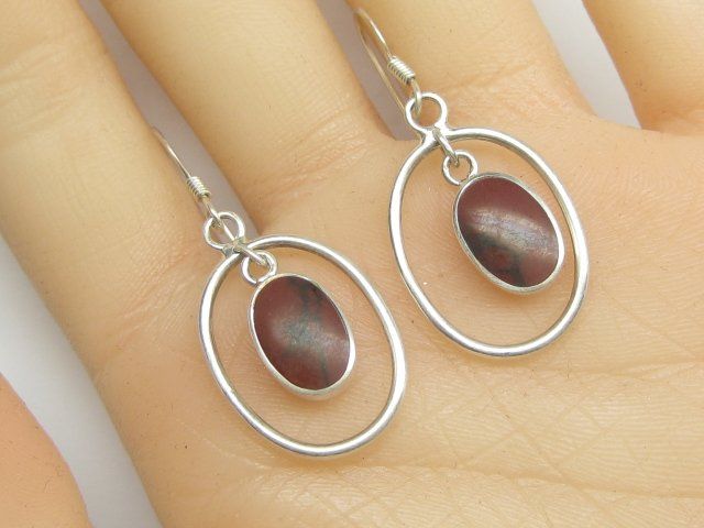 Orecchini pendenti & Orecchini a lobo: Ohrringe Ohrhänger Silber 925 Ring Achat rot – Usato da Ermatingen venduto da Decovin