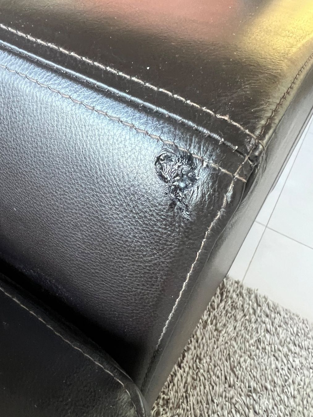 Divani: Ecksofa Leder schwarz L-Form gebrauchter Zustand – Usato da Schindellegi venduto da Sunbeamtiger 4