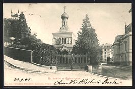 AK Vevey, St. Martin et Eglise russe