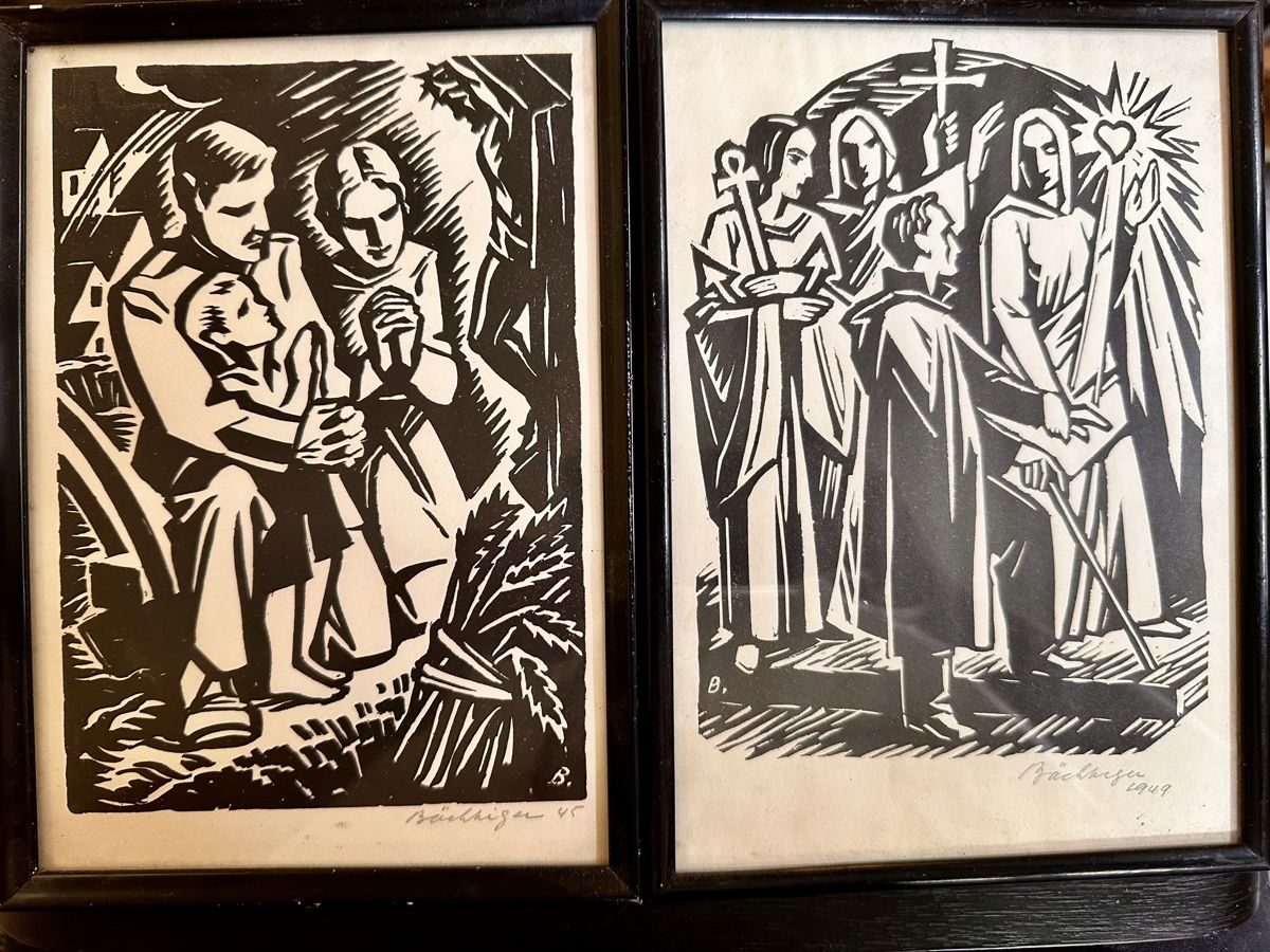 Gravures sur bois: 2 Holzschnitte oder Lithos von A.M. Bächtiger – D'occasion à Zürich par marusapulmi 8