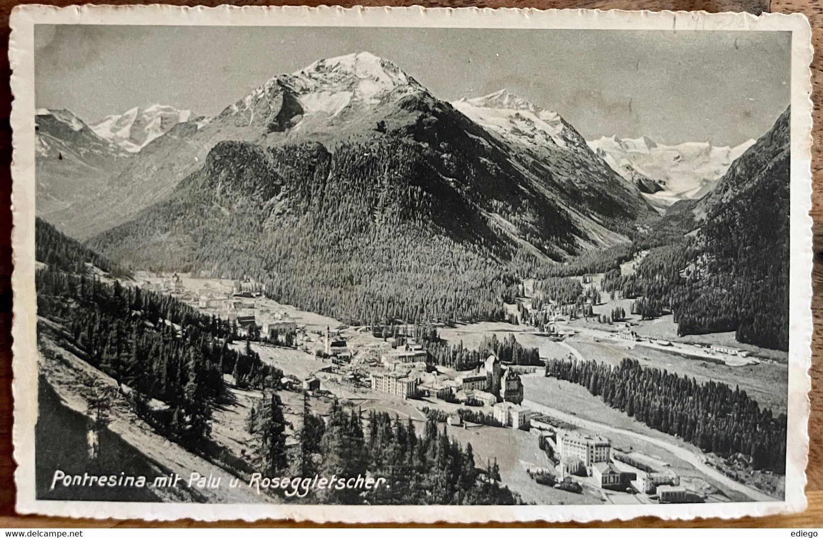 Cartoline postali: AK: PONTRESINA - ROSEGGLETSCHER – Usato da Lutry venduto da Ediego