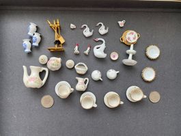Miniatur Geschirr und Figuren