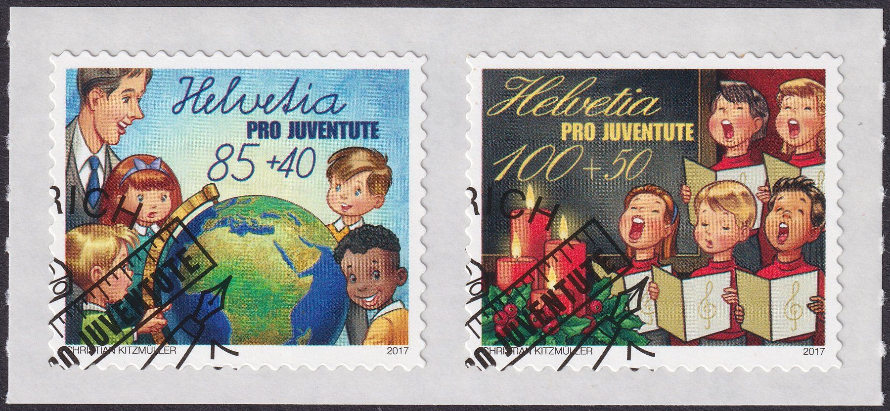 Tutti i francobolli: 2017, Pro Juventute 420A+421A mit Ersttags-Eck-Stempel. – Usato da Sursee venduto da Luzernerraute