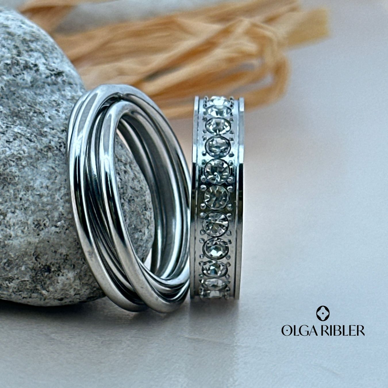 Olga Ribler Ringe: Edelstahl Ring Set – Spaghetti & Memory Ring Grösse 58 – Neu (gemäss Beschreibung) aus Luzern von byolgaribleroutlet 2