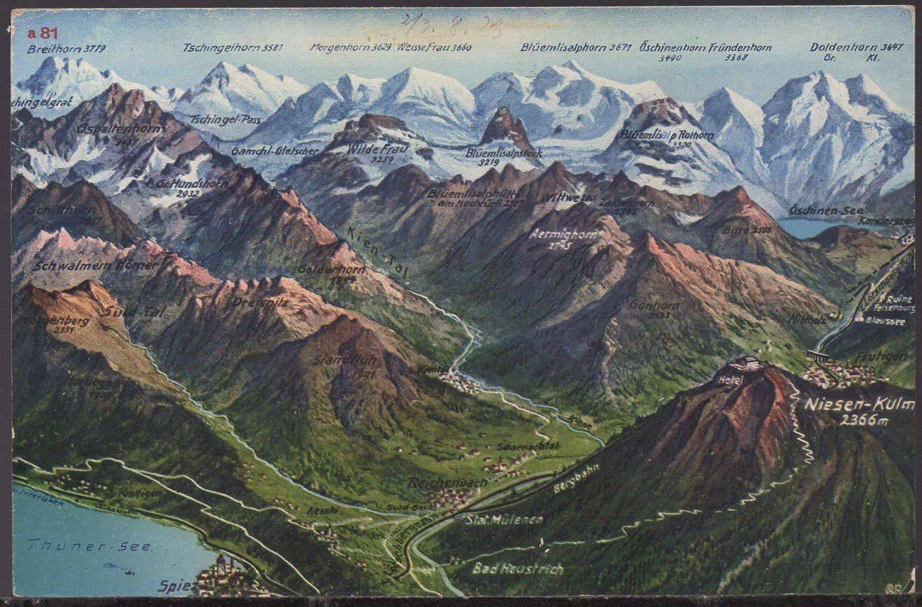 Ansichtskarten: Spiez -  Panoramablick – Gebraucht aus Aarau von kufi44