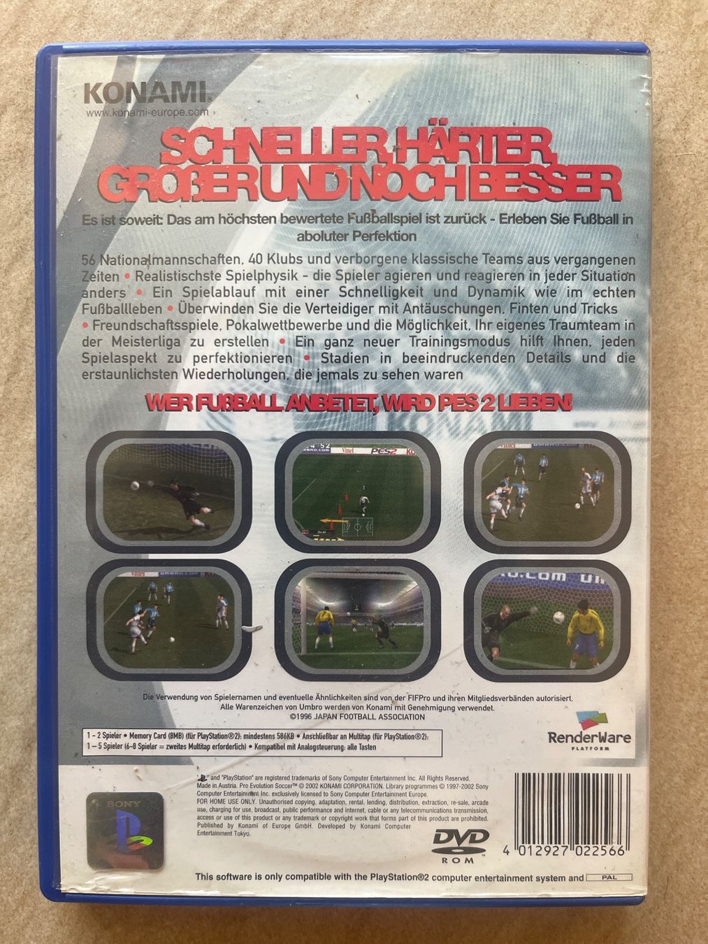 Jeu PlayStation 2 Pro Evolution Soccer 2 (PES 2) Avec Notice - En Très Bon état, Version FR