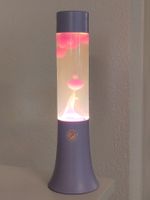 Lampe à lave liquide violet et socle violet état correct