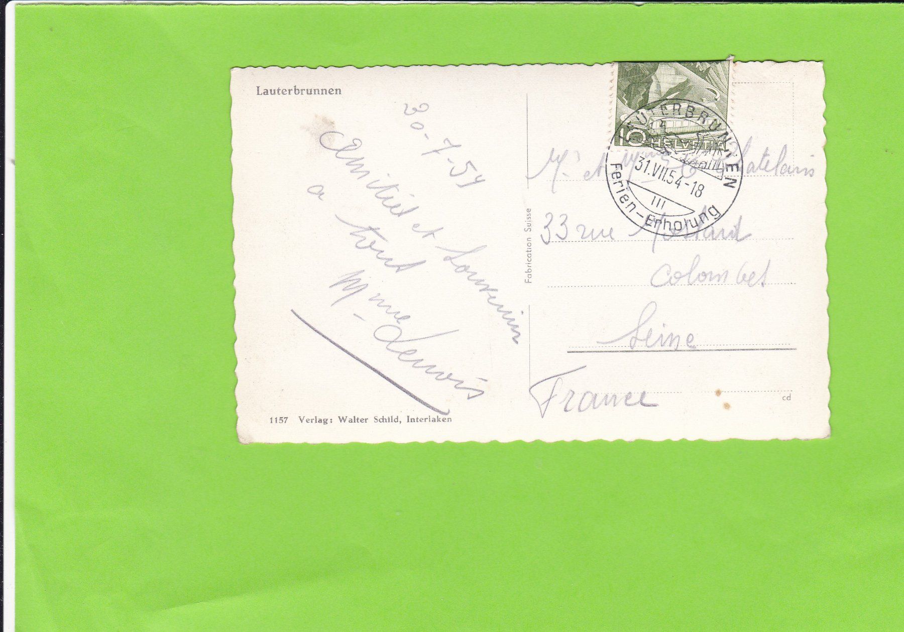 Cartoline postali: Lauterbrunnen – Usato da St. Peterzell venduto da neckertal 1