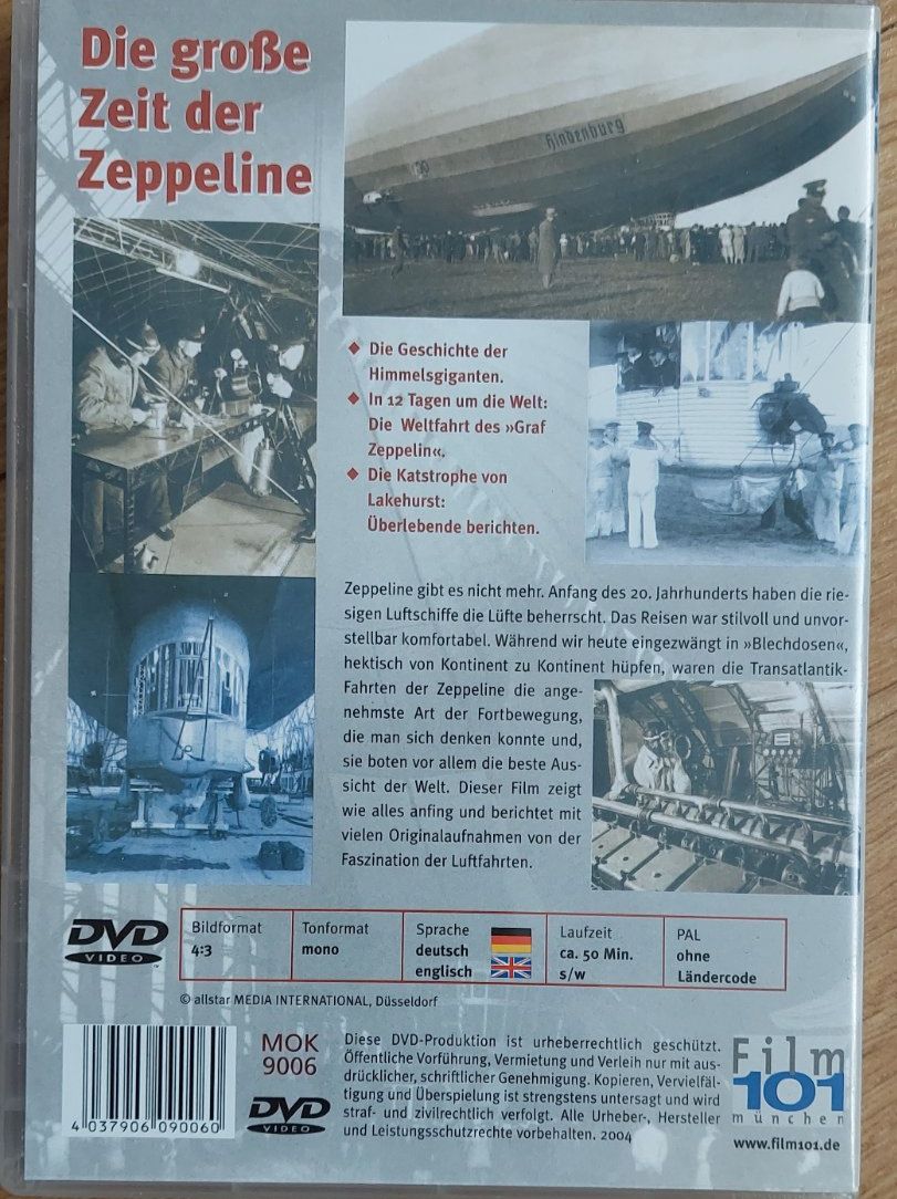 Tutti i DVDs: Die grosse Zeit der Zeppeline - DVD – Usato da Aurigeno venduto da AnnaM46 1