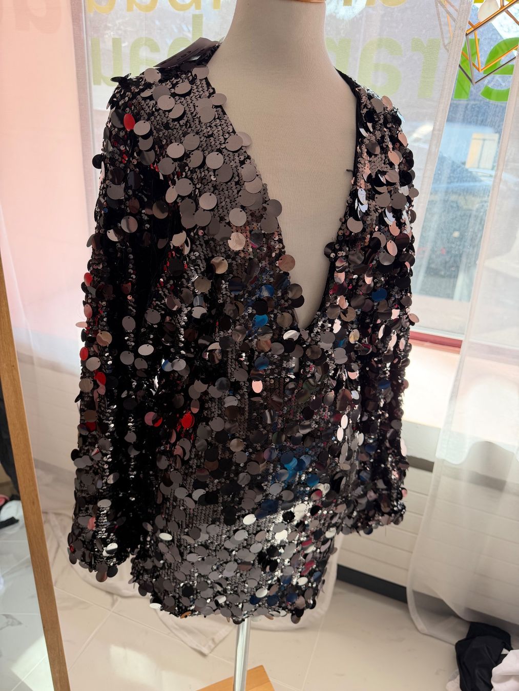 Pull&Bear Vestiti: Pull&Bear Pailletten-Kleid, schwarz, Gr. S, Neu – Nuovo (secondo la descrizione) da Arch venduto da ellaisa84 3