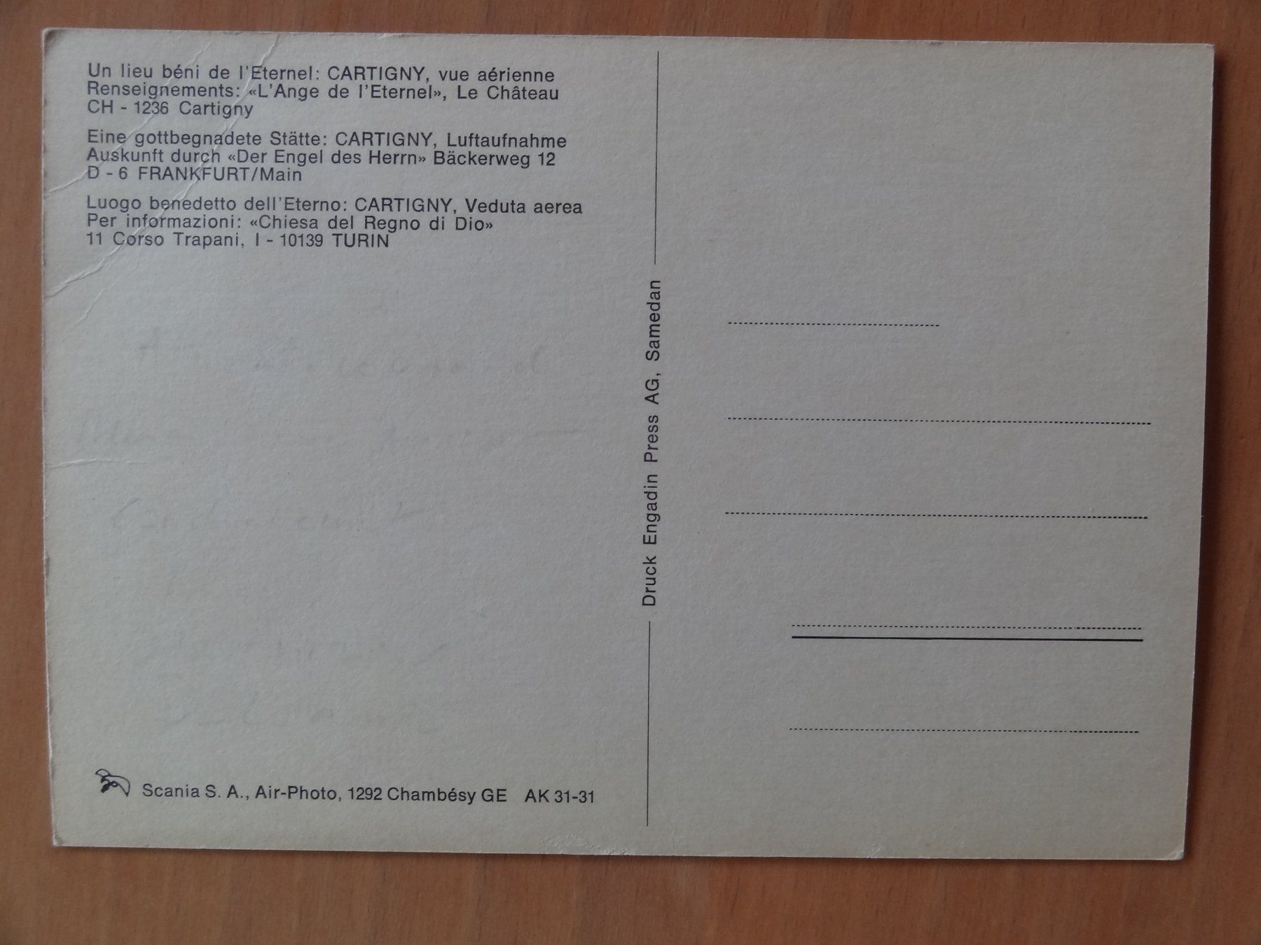Cartoline postali: Cartigny - vue aérienne - GE – Usato da St Léonard venduto da Riglin 1