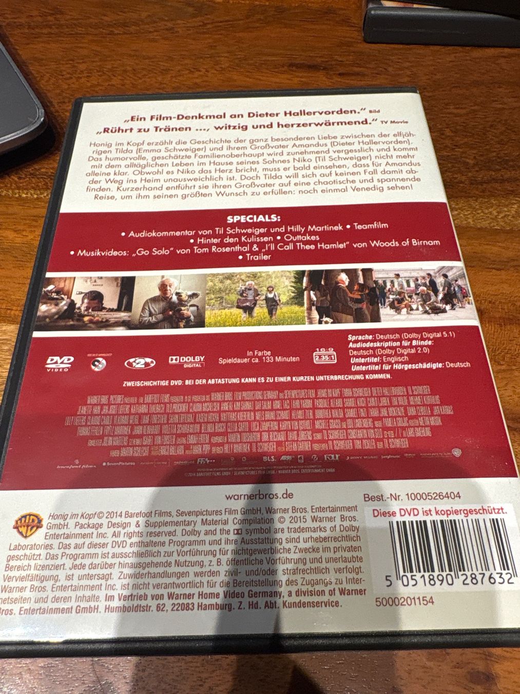 Tutti i DVDs: Honig im Kopf - DVD Til Schweiger – Usato da Andwil SG venduto da schmei 1