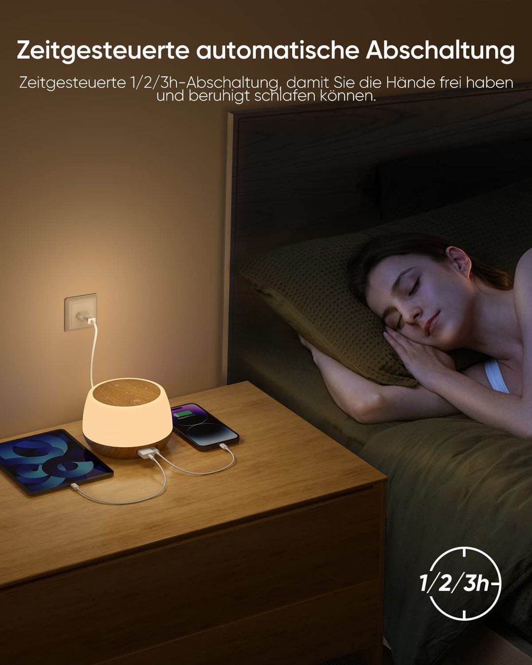 Lampen: Nachttischlampe Touch Dimmbar mit 20W Ladefunktion – Neu und originalverpackt aus Nuglar von SaleRitter 4