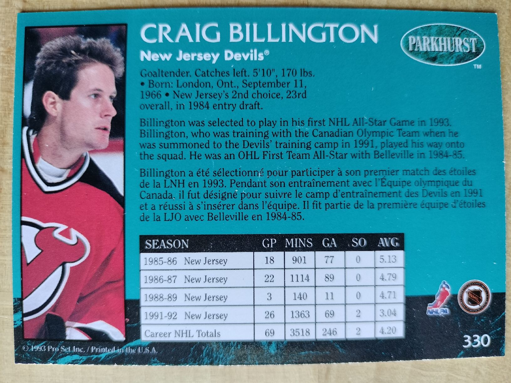 NHL Sammelbilder & Trading cards: NHL Eishockey Spieler Karten 1992 – Gebraucht aus Schwanden Sigrisw von cadieux71 8