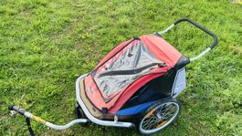 Fahrradanhänger Croozer 535 rot blau gebrauchter Zustand 